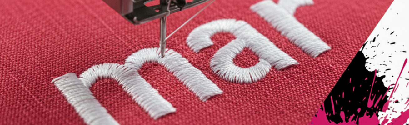 Bestickung Banner Baumwolltaschen Logo