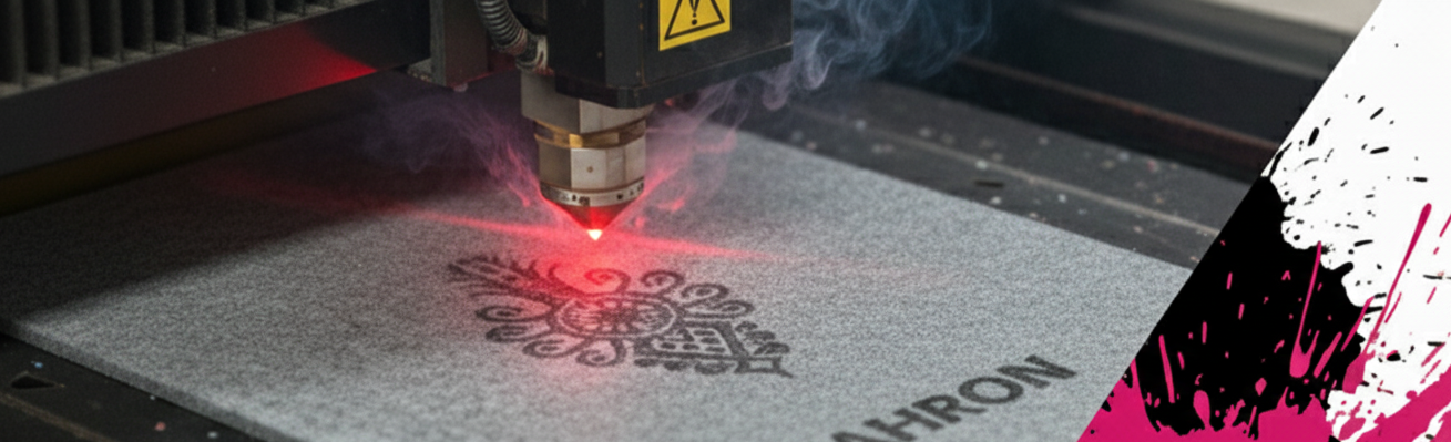 Lasergravur Banner Logo Baumwolltaschen