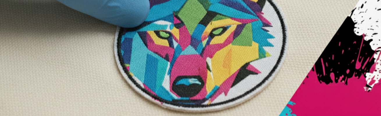 Stickaufnäher Banner für Baumwolltaschen